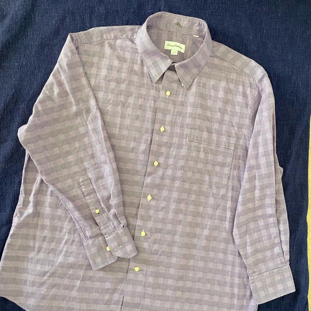 Tommy Bahama Cotton Long Sleeve One Packet Men’s Shirt Size 17 (32-33)